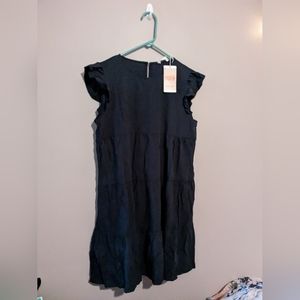 NWT short sleeve navy blue knee length sun dress